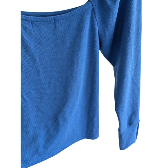 Treasure & Bond Women's Square Neck Pullover Top Long Sleeve Blue Size S - Picture 9 of 9